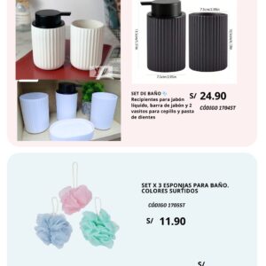 Set x 3 esponjas para baño